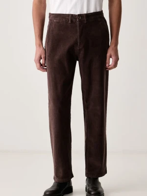 U.S. Polo Assn. spodnie męskie sztruksowe RELAXED FIT CORD CHINO brązowy