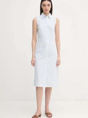 U.S. Polo Assn. sukienka bawełniana SLEEVELESS TIE-BACK MIDI