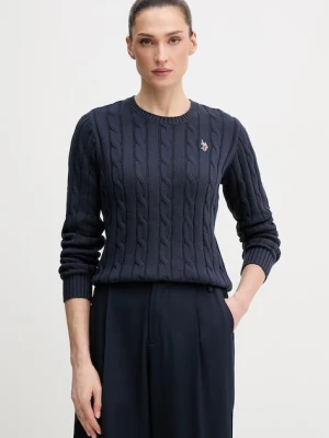 U.S. Polo Assn. sweter bawełniany CREW NECK CABLE