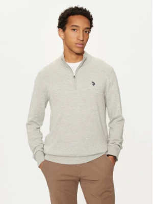 U.S. Polo Assn. Sweter MUP2963 Szary Regular Fit