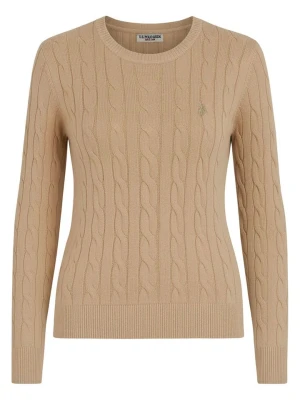 U.S. Polo Assn. Sweter w kolorze beżowym rozmiar: L