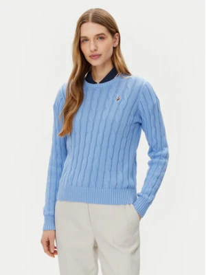 U.S. Polo Assn. Sweter WUP0398 Błękitny Regular Fit