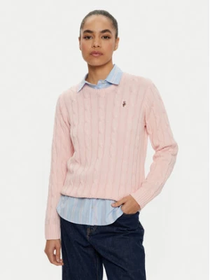 U.S. Polo Assn. Sweter WUP0398 Różowy Regular Fit