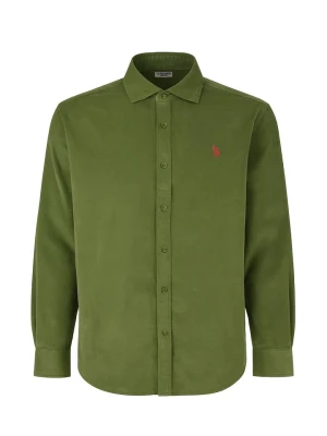 U.S. Polo Assn. Sztruksowa koszula - Regular fit - w kolorze oliwkowym rozmiar: XXL