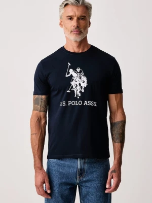 U.S. Polo Assn. T-shirt męski bawełniany LARGE DHM granatowy