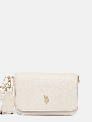U.S. Polo Assn. torebka crossbody damska z imitacji skóry Mansion beżowy