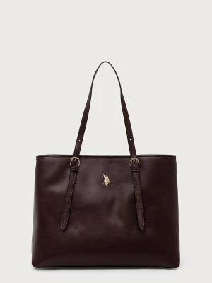 U.S. Polo Assn. torebka shopper damska z imitacji skóry Blackstone bordowy