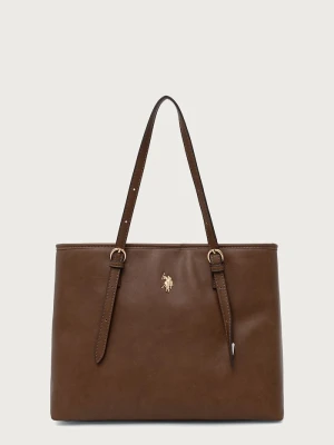 U.S. Polo Assn. torebka shopper damska z imitacji skóry Blackstone brązowy