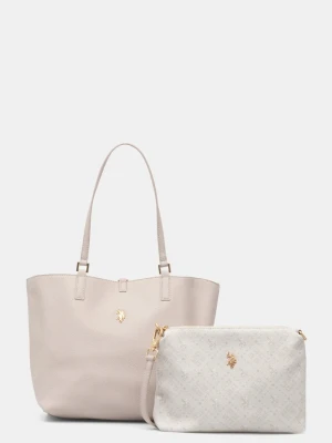 U.S. Polo Assn. torebka shopper damska z imitacji skóry Malibu beżowy