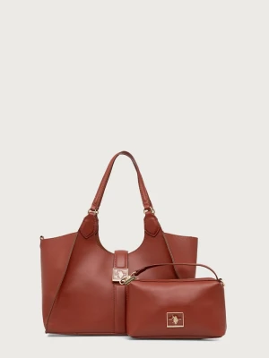 U.S. Polo Assn. torebka shopper damska z imitacji skóry MARGARET czerwony