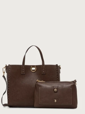 U.S. Polo Assn. torebka shopper damska z imitacji skóry MIDDLETON brązowy