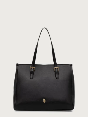 U.S. Polo Assn. torebka shopper damska z imitacji skóry NANTUCKET czarny