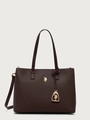 U.S. Polo Assn. torebka tote damska z imitacji skóry Jones brązowy