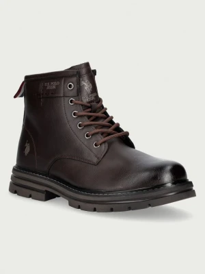 U.S. Polo Assn. trapery męskie skórzane BERNY002 brązowy