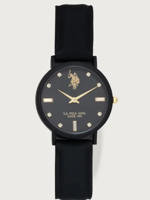 U.S. Polo Assn. zegarek damski LUCY CRYSTAL czarny
