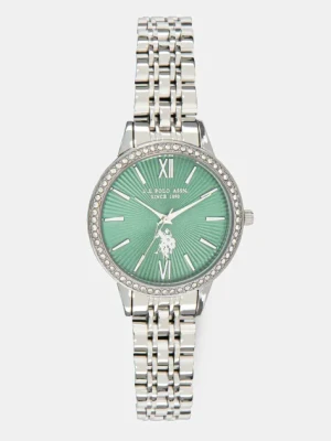 U.S. Polo Assn. zegarek FAITH damski kolor srebrny USP8282GR