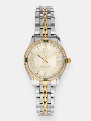U.S. Polo Assn. zegarek GISELLE damski kolor srebrny USP8326YG