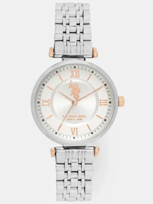 U.S. Polo Assn. zegarek HARPER damski kolor srebrny USP5833ST