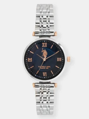 U.S. Polo Assn. zegarek HARPER damski kolor srebrny USP5834BL