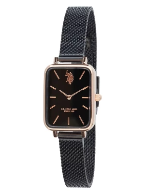 U.S. Polo Assn. Zegarek kwarcowy w kolorze różowozłoto-czarnym rozmiar: onesize