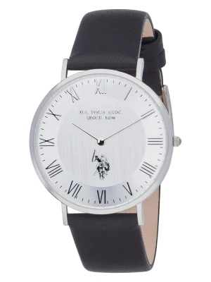 U.S. Polo Assn. Zegarek kwarcowy w kolorze srebrno-czarno-białym rozmiar: onesize