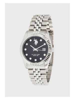 U.S. Polo Assn. Zegarek kwarcowy w kolorze srebrno-czarnym rozmiar: onesize