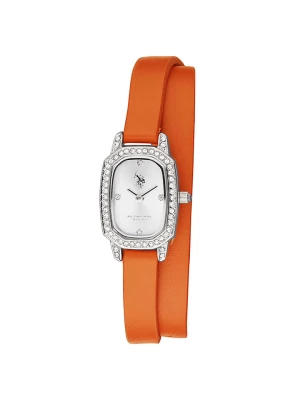 U.S. Polo Assn. Zegarek kwarcowy w kolorze srebrno-pomarańczowym rozmiar: onesize