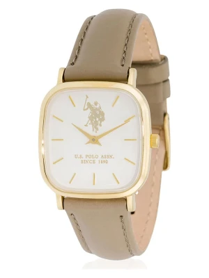 U.S. Polo Assn. Zegarek kwarcowy w kolorze złoto-beżowo-białym rozmiar: onesize