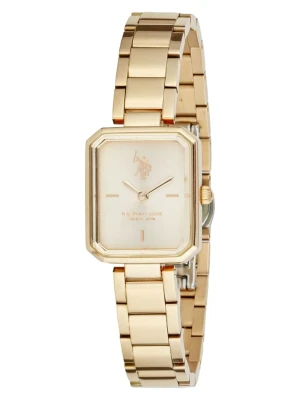 U.S. Polo Assn. Zegarek kwarcowy w kolorze złoto-kremowym rozmiar: onesize