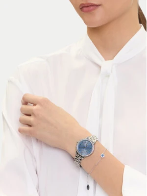 U.S. Polo Assn. Zestaw zegarek i bransoletka Faith USP6392TW Srebrny