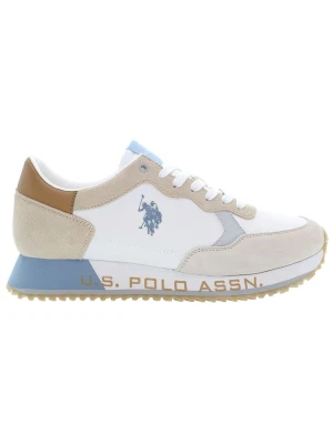 U.S. Polo Skórzane sneakersy w kolorze biało-beżowym rozmiar: 43