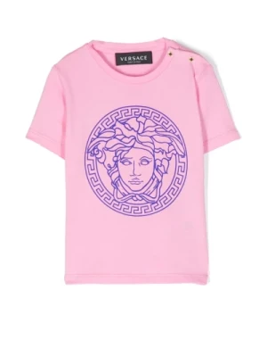 Ubrania Dziecięce Koszulki i Pola Różowe Versace