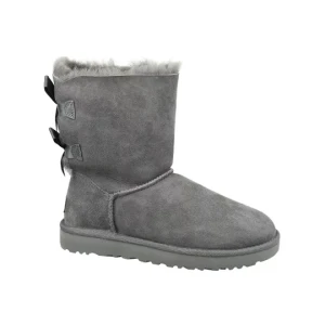 UGG Bailey Bow II 1016225-GREY, Damskie, Szare, buty zimowe, skóra naturalna, rozmiar: 41