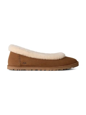 UGG baleriny zamszowe Zora Ballet Flat kolor brązowy 1178111.CHE