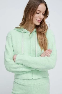 UGG bluza damska kolor zielony z kapturem gładka 1136871