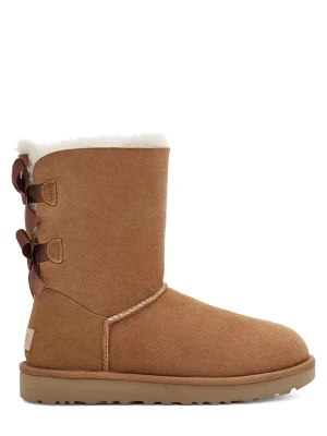 UGG Skórzane kozaki zimowe "Baily Bow II" w kolorze brązowym rozmiar: 38