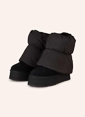 Ugg Botki Na Platformie Classic Mini Dipper Puffer schwarz