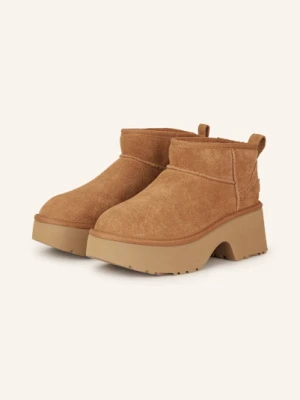 Ugg Botki Na Platformie Classic Ultra Mini New Heights braun