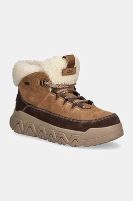 UGG botki Terretrail Cozy Lace damskie kolor brązowy na platformie ocieplone 1158210-CHE