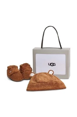 UGG buty i czapka dziecięca kolor brązowy
