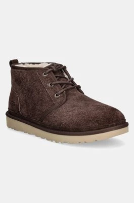 UGG buty zamszowe Neumel Shaggy Suede męskie kolor brązowy 1158219-BCDR