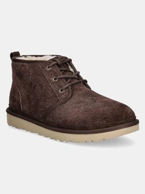 UGG buty zamszowe Neumel Shaggy Suede męskie kolor brązowy 1158219-BCDR