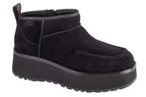 UGG Cityfunc Ultra Mini 1158193-BLK, Damskie, Czarne, buty zimowe, skóra zamszowa, rozmiar: 36