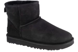 UGG Classic Mini II 1016222-BLK, Damskie, Czarne, buty zimowe, skóra zamszowa, rozmiar: 36