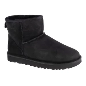 UGG Classic Mini II 1016222-BLK, Damskie, Czarne, buty zimowe, skóra zamszowa, rozmiar: 37