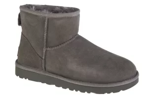 UGG Classic Mini II 1016222-GREY, Damskie, Szare, buty zimowe, skóra zamszowa, rozmiar: 36