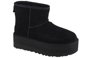 UGG Classic Mini Platform 1134991-BLK, Damskie, Czarne, buty zimowe, skóra zamszowa, rozmiar: 40