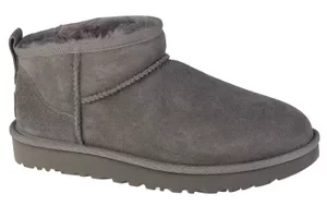 UGG Classic Ultra Mini 1116109-GREY, Damskie, Szare, buty zimowe, skóra naturalna, rozmiar: 37