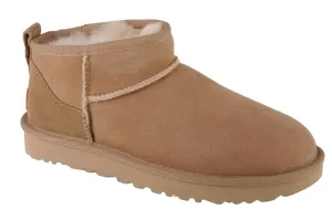 UGG Classic Ultra Mini 1116109-SAN, Damskie, Beżowe, buty zimowe, skóra zamszowa, rozmiar: 36