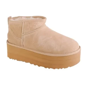 Zdjęcie produktu UGG Classic Ultra Mini Platform 1135092-SAN, Damskie, Beżowe, buty zimowe, skóra zamszowa, rozmiar: 36